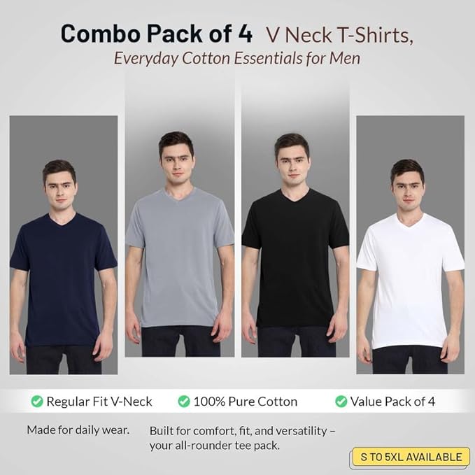Aventura Outfitters Men's Regular Fit T-Shirt (Pack of 4) - Image 2